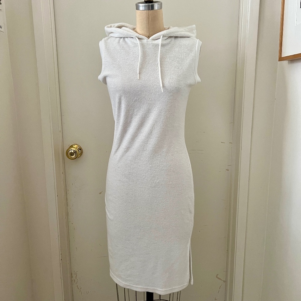 VTG 90s Hooded Terrycloth Midi Dress